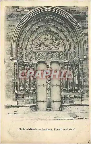 Ansichtskarte AK Saint Denis Basilique Portail Cote Nord