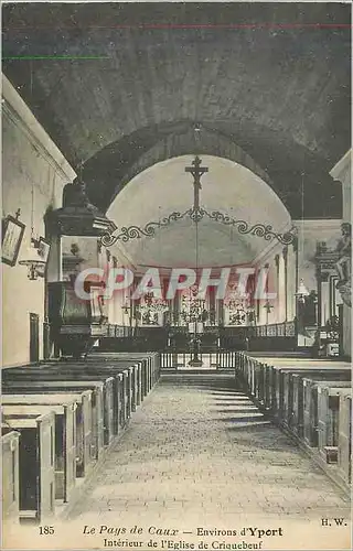 Cartes postales Environs d'Yport Le Pays de Caux Interieur de L'Eglise de Criquebeuf
