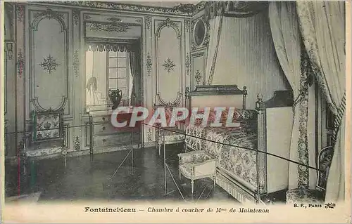 Ansichtskarte AK Fontainebleau Chambre a Coucher de Mme de Maintenon