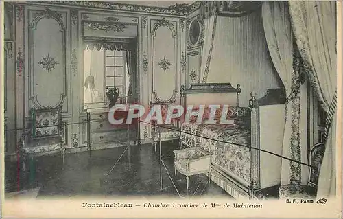 Cartes postales Fontainebleau Chambre a Coucher de Mme de Maintenon