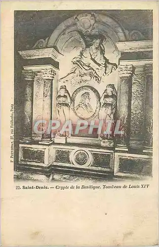 Ansichtskarte AK Saint Denis Crypte de la Basilique Tombeau de Louis XIV