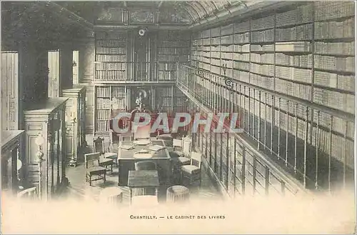 Ansichtskarte AK Chantilly Le Cabinet des Livres Bibliotheque