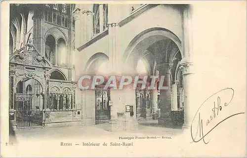 Ansichtskarte AK Reims Interieur de Saint Remi (carte 1900)