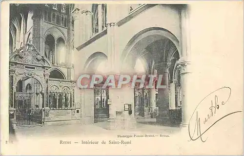 Cartes postales Reims Interieur de Saint Remi (carte 1900)