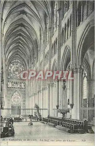 Ansichtskarte AK Cathedrale de Reims La Nef Vue prise du Choeur