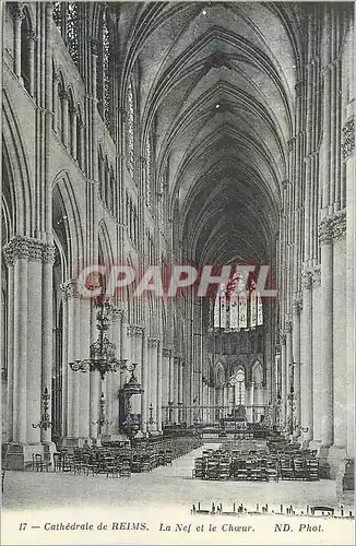 Ansichtskarte AK Cathedrale de Reims La Nef et le Choeur