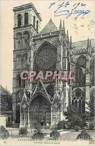 Cartes postales Cathedrale de Chalons sur Marne Portail Septentrional