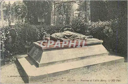 Cartes postales Reims Tombeau de l'Abbe Miroy