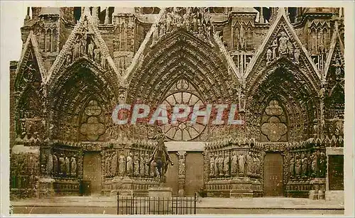 Cartes postales Reims Portail de la Cathedrale