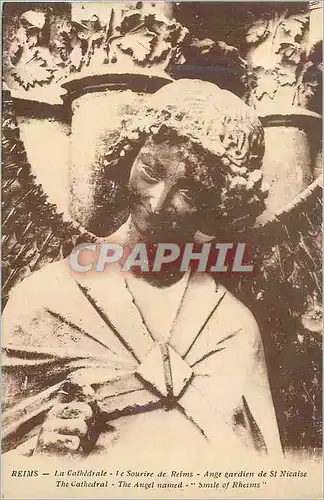 Cartes postales Reims La Cathedrale Le Sourire de Reims Ange Gardien de St Nicaise