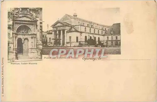 Cartes postales Epernay Place de L'Hotel de Ville Portail Saint Martin (carte 1900)