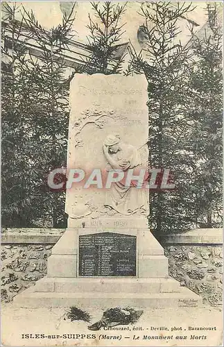 Cartes postales Isles sur Suippes (Marne) Le Monument aux Morts Militaria
