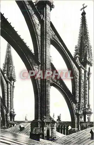 Cartes postales moderne Cathedrale de Reims Abside Arcs Boutants
