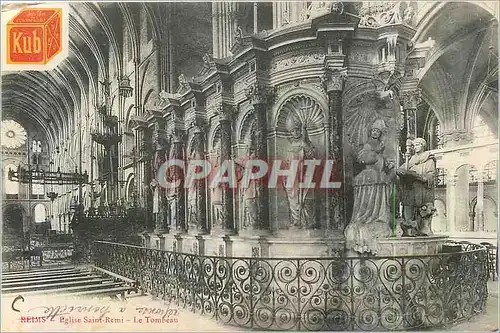 Cartes postales Reims Eglise Saint Remi Le Tombeau