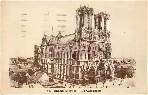 Cartes postales Reims (Marne) La Cathedrale