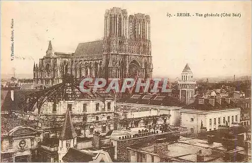 Cartes postales Reims vue Generale (Cote sud)