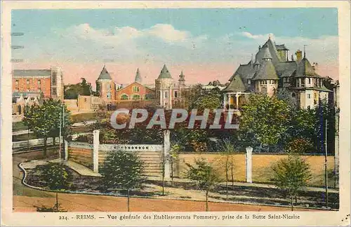 Ansichtskarte AK Reims Vue Generale des Etablissements Pommery Prise de la Butte  Sainte Nicaise