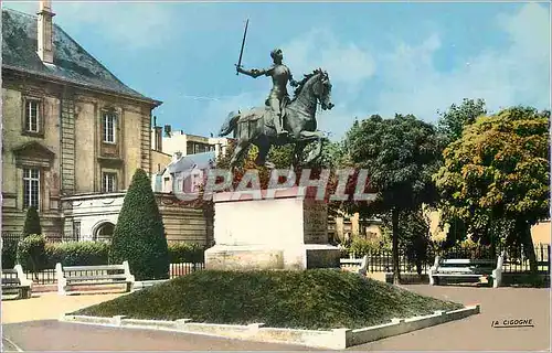 Moderne Karte Reims (Marne) Statue Jeanne d'Arc (statuaire Paul Dubois)