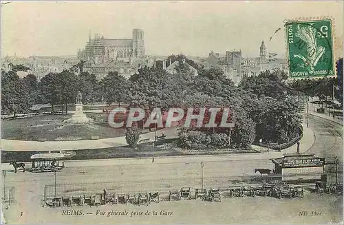 Cartes postales Reims Vue Generale Prise de la Gare
