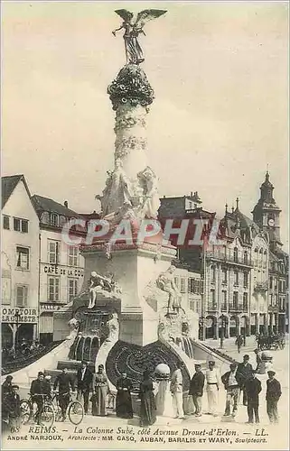 Cartes postales Reims La Colonne Sube Cote Avenue Drouet d'Erlon