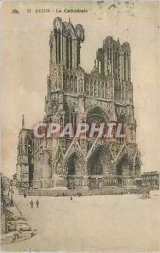 Cartes postales Reims La Cathedrale