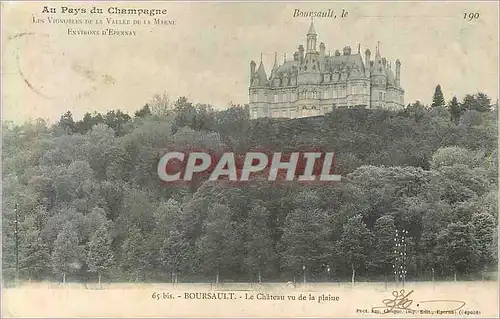 Cartes postales Boursault Au Pays du Champagne Environs d'Epernay Le Chateau vu de la Pleine