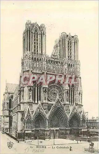 Cartes postales Reims La Cathedrale