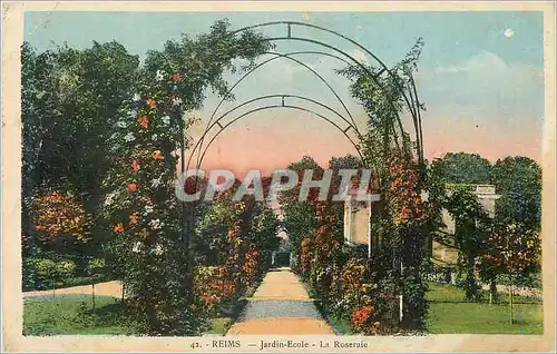 Cartes postales Reims Jardin Ecole La Rosaire