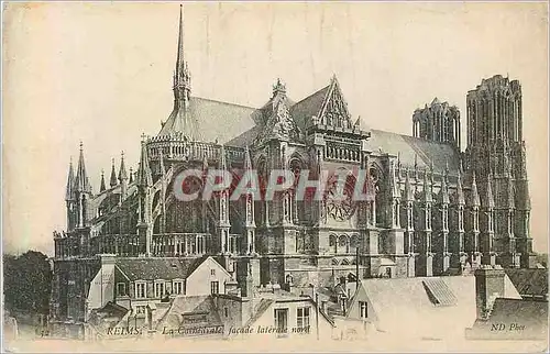 Cartes postales Reims La Cathedrale Facade Laterale Nord
