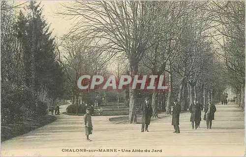 Ansichtskarte AK Chalons sur Marne une Allee du Jard