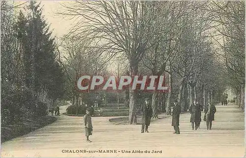 Cartes postales Chalons sur Marne une Allee du Jard