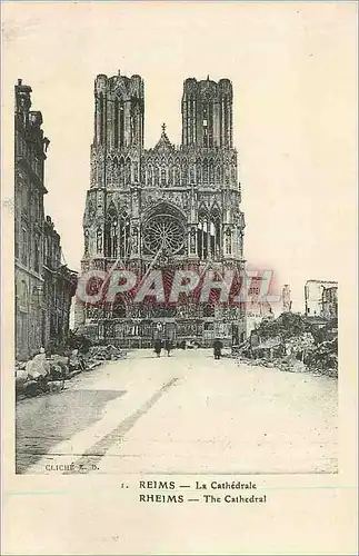 Cartes postales Reims La Cathedrale