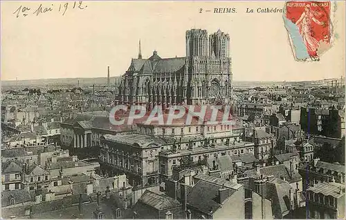 Cartes postales Reims La Cathedrale