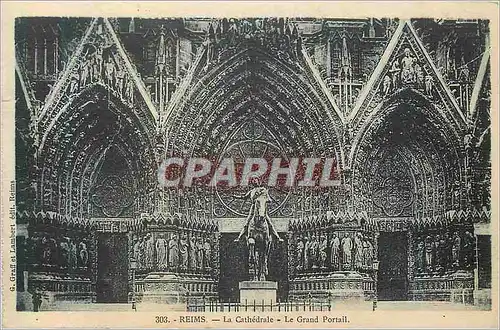 Cartes postales Reims La Cathedrale Le Grand Portail