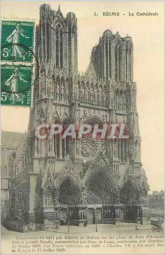 Cartes postales Reims La Cathedrale
