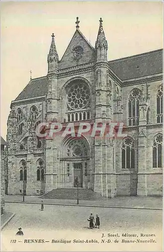 Ansichtskarte AK 112 rennes basilique saint aubin n d de bonne nouvelle