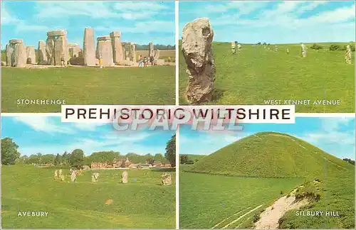 Cartes postales moderne Prehistoric wiltshire Stonehenge West Kennet Avenue Avebury Silbury Hill