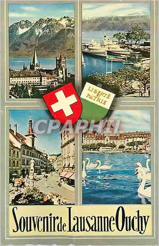 Cartes postales moderne 656 lausanne ouchy cathedrale le deparcadere l hotel de ville le port