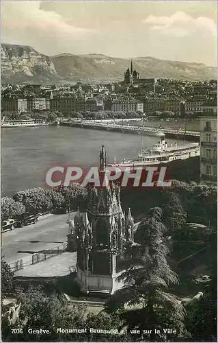 Cartes postales moderne 7036 geneve monument brunswick et vue sur la ville