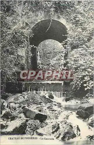Cartes postales Chateau de fougeres la cascade
