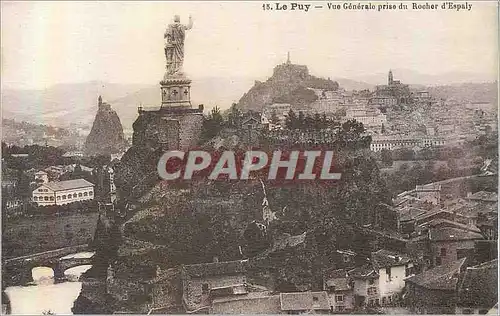 Cartes postales 15 le puy vue generale prise du rocher d espaly
