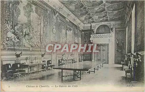 Cartes postales Chateau de chantilly la galerie des cerfs