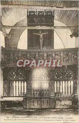Ansichtskarte AK 350 chapelle saint nicolas pres le faouet (xvi siecle) le jube