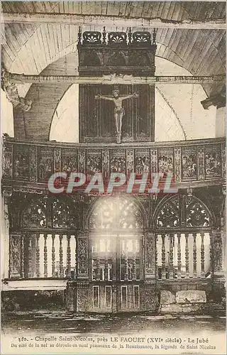 Cartes postales 350 chapelle saint nicolas pres le faouet (xvi siecle) le jube