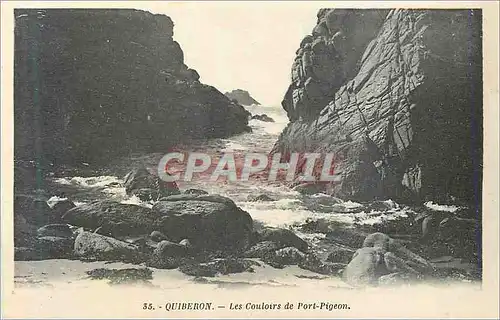 Cartes postales 35 quiberon les couloirs de port pigeon