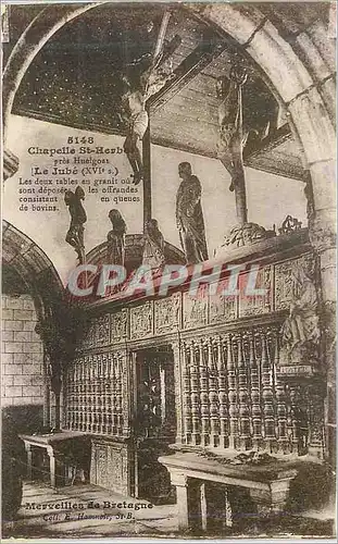 Cartes postales 5148 chapelle st herbe pres huelgon le jube (xvi s) merveilles de bretagne