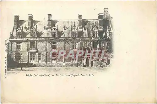 Cartes postales Blois loir et cher le chateau (facade louis XII) (carte 1900)