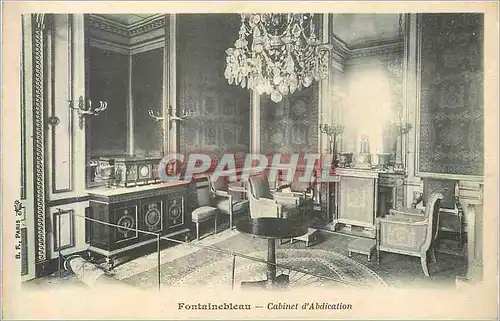 Cartes postales Fontainebleau cabinet d abdication