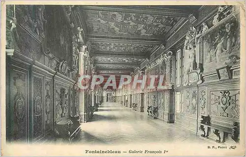 Cartes postales Fontainebleau galerie francois 1er