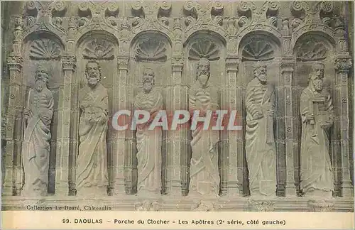 Cartes postales 99 daoulas porche du clocher les apotres (2 serie cote gauche)